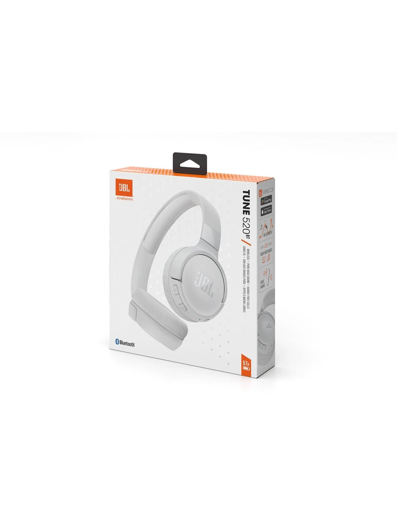 JBL Tune520BT - Wireless On Ear Headphones - Pure Bass Sound / 57hours Battery / Comfort Fit /App Supported- White 7 JBL Tune520BT - Wireless On Ear Headphones - Pure Bass Sound / 57hours Battery / Comfort Fit /App Supported- White - Image 5