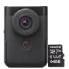 Canon® Canon PowerShot V10 Video Camera Vlogging Kit Inc 64GB MicroSD Card