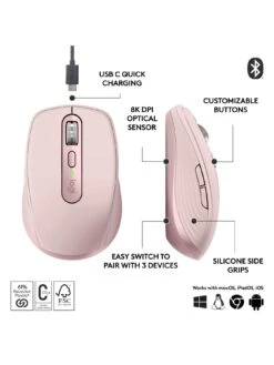 Logitech MX Anywhere 3S - Rose -NARA Computer Shop VM0VB SQ7 0000000313 ROSE SLd3