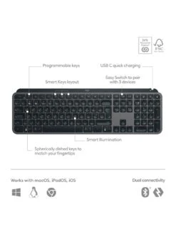 Logitech MX Keys S - Graphite -NARA Computer Shop VM0VC SQ6 0000000527 GRAPHITE SLd2