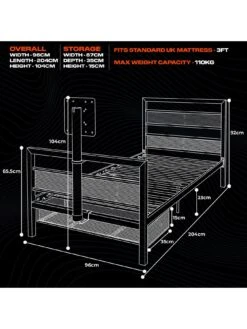 X Rocker Base Camp Vesa Mount TV Gaming Bed  -NARA Computer Shop VMEQ9 SQ7 0000000004 BLACK DGy
