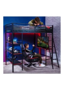 X Rocker Fortress - Gaming Bunk Bed -NARA Computer Shop VMER2 SQ2 0000000004 BLACK SLf