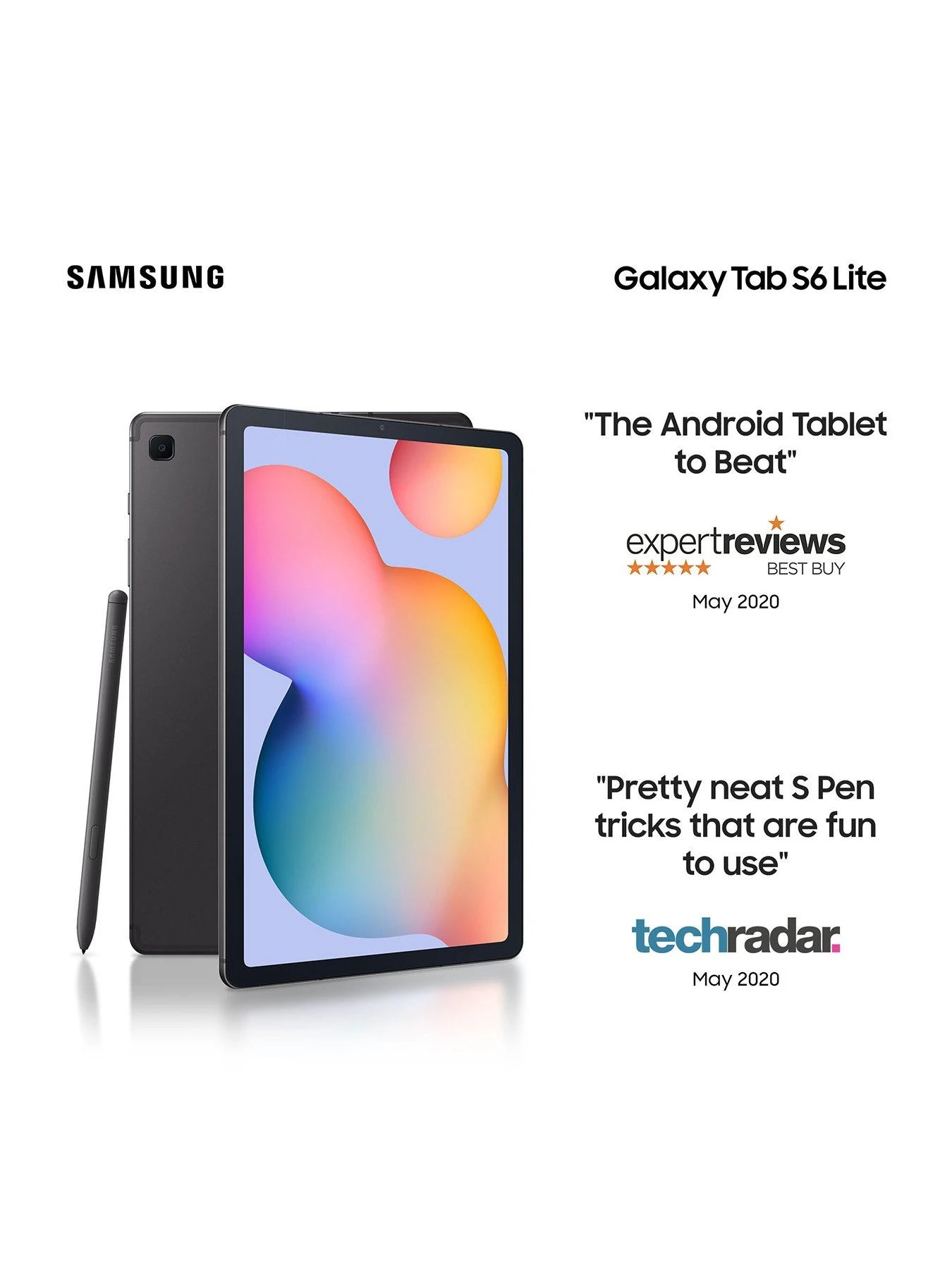 Samsung Galaxy Tab S6 Lite 10.4 Inch Tablet, 128GB, LTE- Oxford Grey 4 Samsung Galaxy Tab S6 Lite 10.4 Inch Tablet, 128GB, LTE- Oxford Grey - Image 2