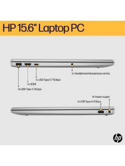 HP 15-fc0008na Laptop - 15.6in FHD, AMD Ryzen 5, 8GB RAM, 256GB SSD, with Optional Microsoft 365 Family (12 Months) - Silver -NARA Computer Shop VN71M SQ7 0000000035 SILVER SLd3