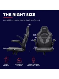 Trust GXT 703 Riye Gaming Chair - Black -NARA Computer Shop VNA54 SQ5 0000000088 NO COLOR SLd2