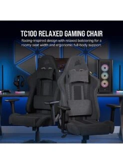CORSAIR TC100 RELAXED Gaming Chair - Fabric (Black) -NARA Computer Shop VNDV3 SQ2 0000000088 NO COLOR RSr