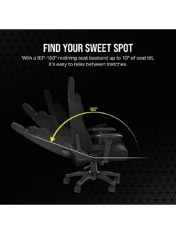 CORSAIR TC100 RELAXED Gaming Chair - Fabric (Black) -NARA Computer Shop VNDV3 SQ5 0000000088 NO COLOR SLd2
