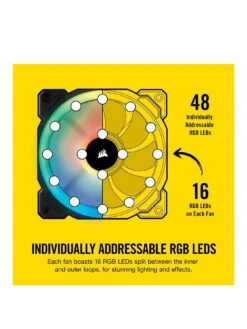 CORSAIR LL120 120mm RGB PWM 3 Fan Pack W/LNP -NARA Computer Shop VNNYO SQ3 0000000004 BLACK SLa