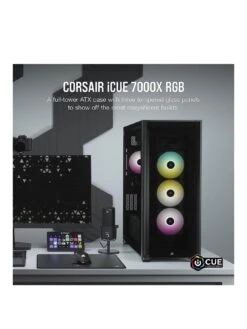 CORSAIR ICUE 7000X RGB Tempered Glass Full Tower Smart Case, Black -NARA Computer Shop VNNYQ SQ2 0000000004 BLACK SLb