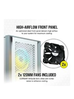 CORSAIR 4000D Airflow Tempered Glass Mid-Tower, White -NARA Computer Shop VNNYU SQ2 0000000013 WHITE SLb