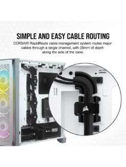 CORSAIR 4000D Airflow Tempered Glass Mid-Tower, White -NARA Computer Shop VNNYU SQ4 0000000013 WHITE SLd