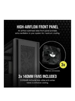 CORSAIR 7000D AIRFLOW Tempered Glass Full Tower, Black -NARA Computer Shop VNNYV SQ2 0000000004 BLACK SLb