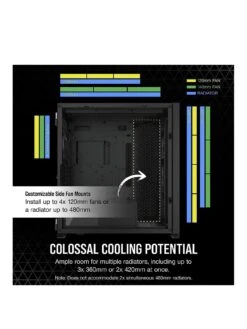 CORSAIR 7000D AIRFLOW Tempered Glass Full Tower, Black -NARA Computer Shop VNNYV SQ3 0000000004 BLACK SLa