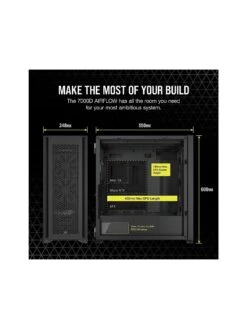 CORSAIR 7000D AIRFLOW Tempered Glass Full Tower, Black -NARA Computer Shop VNNYV SQ4 0000000004 BLACK SLd