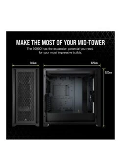 CORSAIR 5000D AIRFLOW Tempered Glass Mid-Tower, Black -NARA Computer Shop VNNYW SQ2 0000000004 BLACK SLb