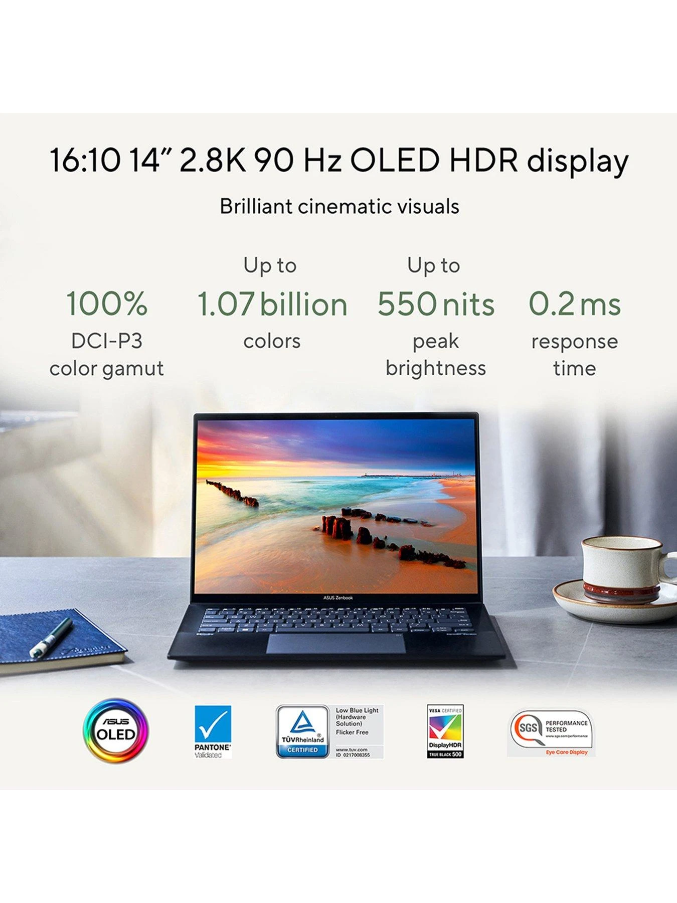 Asus Zenbook 14 OLED Laptop - 14in 2.8K Touchscreen, Intel Core I5, 16GB RAM, 512GB SSD, UX3402VA-KN114W - Blue 8 Asus Zenbook 14 OLED Laptop - 14in 2.8K Touchscreen, Intel Core I5, 16GB RAM, 512GB SSD, UX3402VA-KN114W - Blue - Image 6