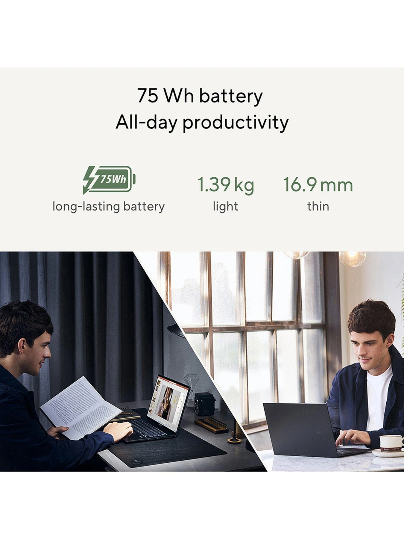 Asus Zenbook 14 OLED Laptop - 14in 2.8K Touchscreen, Intel Core I5, 16GB RAM, 512GB SSD, UX3402VA-KN114W - Blue 9 Asus Zenbook 14 OLED Laptop - 14in 2.8K Touchscreen, Intel Core I5, 16GB RAM, 512GB SSD, UX3402VA-KN114W - Blue - Image 7