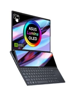 Asus Zenbook Pro 14 Duo OLED UX8402VU-P1026W Laptop - 14.5in 2.8K, GeForce RTX 4050, Intel Core I7, 16GB RAM, 1TB SSD, With Optional Microsoft 365 Family (1 Year) - Black -NARA Computer Shop VNO0A SQ2 0000000004 BLACK SLb