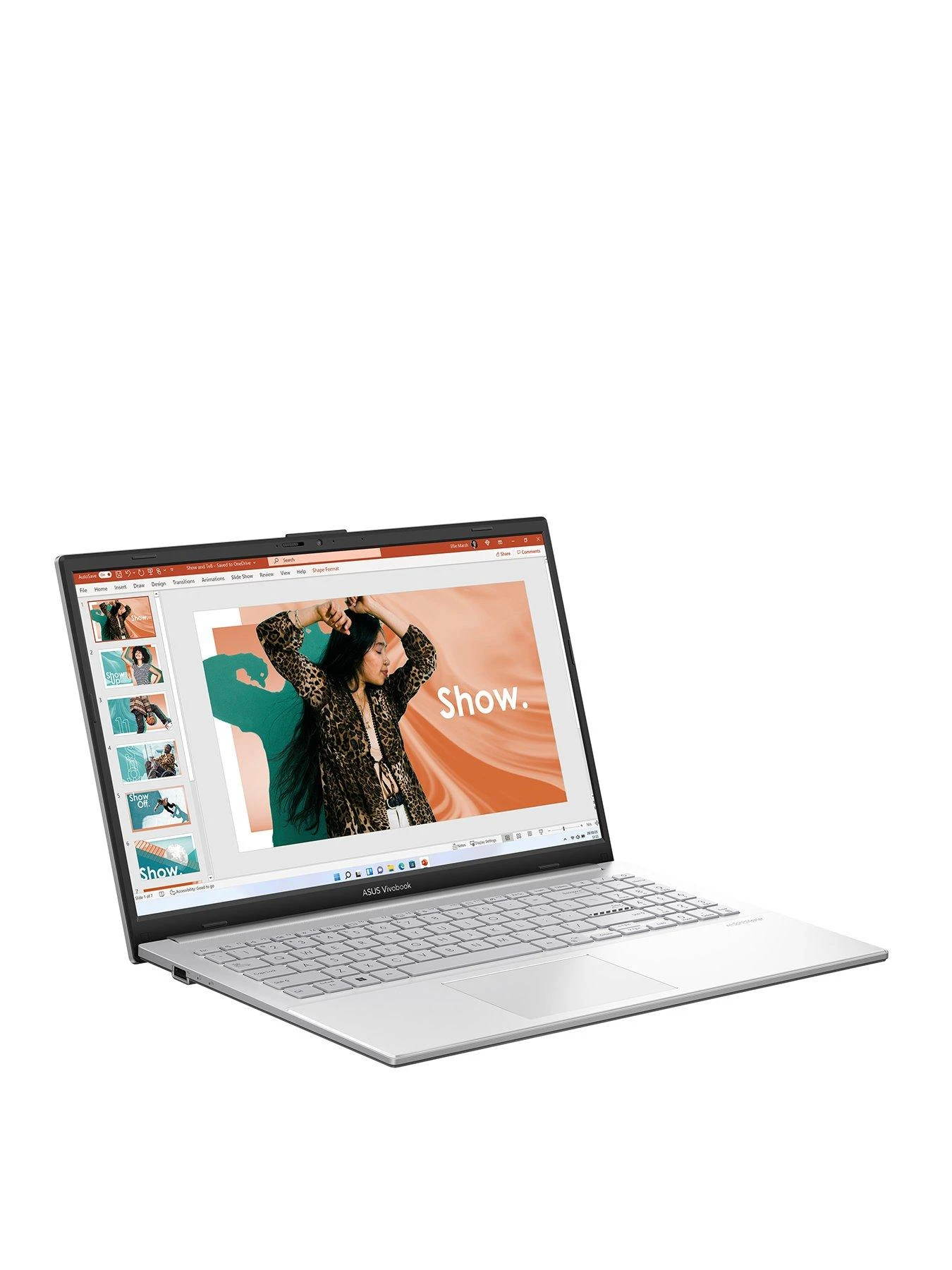 Asus Vivobook Go 15 Laptop - 15.6in FHD, AMD Ryzen 3, 8GB RAM, 256GB SSD, E1504FA-NJ199W, with Optional Microsoft 365 Family (1 Year) - Silver 4 Asus Vivobook Go 15 Laptop - 15.6in FHD, AMD Ryzen 3, 8GB RAM, 256GB SSD, E1504FA-NJ199W, with Optional Microsoft 365 Family (1 Year) - Silver - Image 2