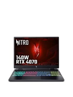 Acer Nitro 16 Laptop - 16in QHD+ 165Hz, RTX 4070, AMD Ryzen 7, 16GB RAM, 1TB PCIe NVMe SSD