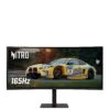 Acer Nitro XV345CURVbmiphuzx 34-inch Gaming Monitor - VA Panel, 1000R Curve, WQHD, 1ms, 165Hz, FreeSync Premium DP, HDMI, Height Adjustable Stand -NARA Computer Shop VNT36 SQ1 0000000004 BLACK SLf