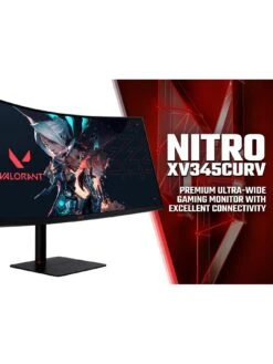 Acer Nitro XV345CURVbmiphuzx 34-inch Gaming Monitor - VA Panel, 1000R Curve, WQHD, 1ms, 165Hz, FreeSync Premium DP, HDMI, Height Adjustable Stand -NARA Computer Shop VNT36 SQ5 0000000004 BLACK SLd1