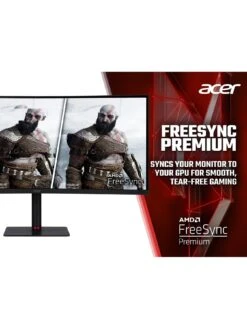Acer Nitro XV345CURVbmiphuzx 34-inch Gaming Monitor - VA Panel, 1000R Curve, WQHD, 1ms, 165Hz, FreeSync Premium DP, HDMI, Height Adjustable Stand -NARA Computer Shop VNT36 SQ7 0000000004 BLACK SLd3