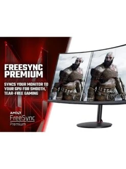 Acer Nitro XZ322QUSbmiipphx 32-inch Gaming Monitor - VA Panel, 1500R Curve, QHD, 1ms, 165Hz, FreeSync Premium, DP, HDMI, Height Adjustable Stand -NARA Computer Shop VNT37 SQ6 0000000004 BLACK SLd2