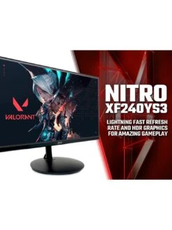 Acer Nitro XF240YS3biphx 24-inch Gaming Monitor - VA Panel, FHD, 4ms, 180Hz, FreeSync Premium, DP, HDMI, Height Adjustable Stand -NARA Computer Shop VNT39 SQ4 0000000004 BLACK SLd