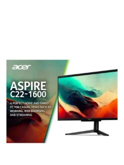 Acer Aspire C22-1600 All-in-One PC, Intel Pentium N6005, 8GB RAM 256GB SSD, 21.5 Inch Full HD -NARA Computer Shop VNT3L SQ3 0000000004 BLACK SLa