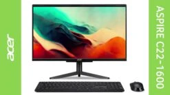 Acer Aspire C22-1600 All-in-One PC, Intel Pentium N6005, 8GB RAM 256GB SSD, 21.5 Inch Full HD -NARA Computer Shop VNT3L SQ8 0000000004 BLACK DVvL