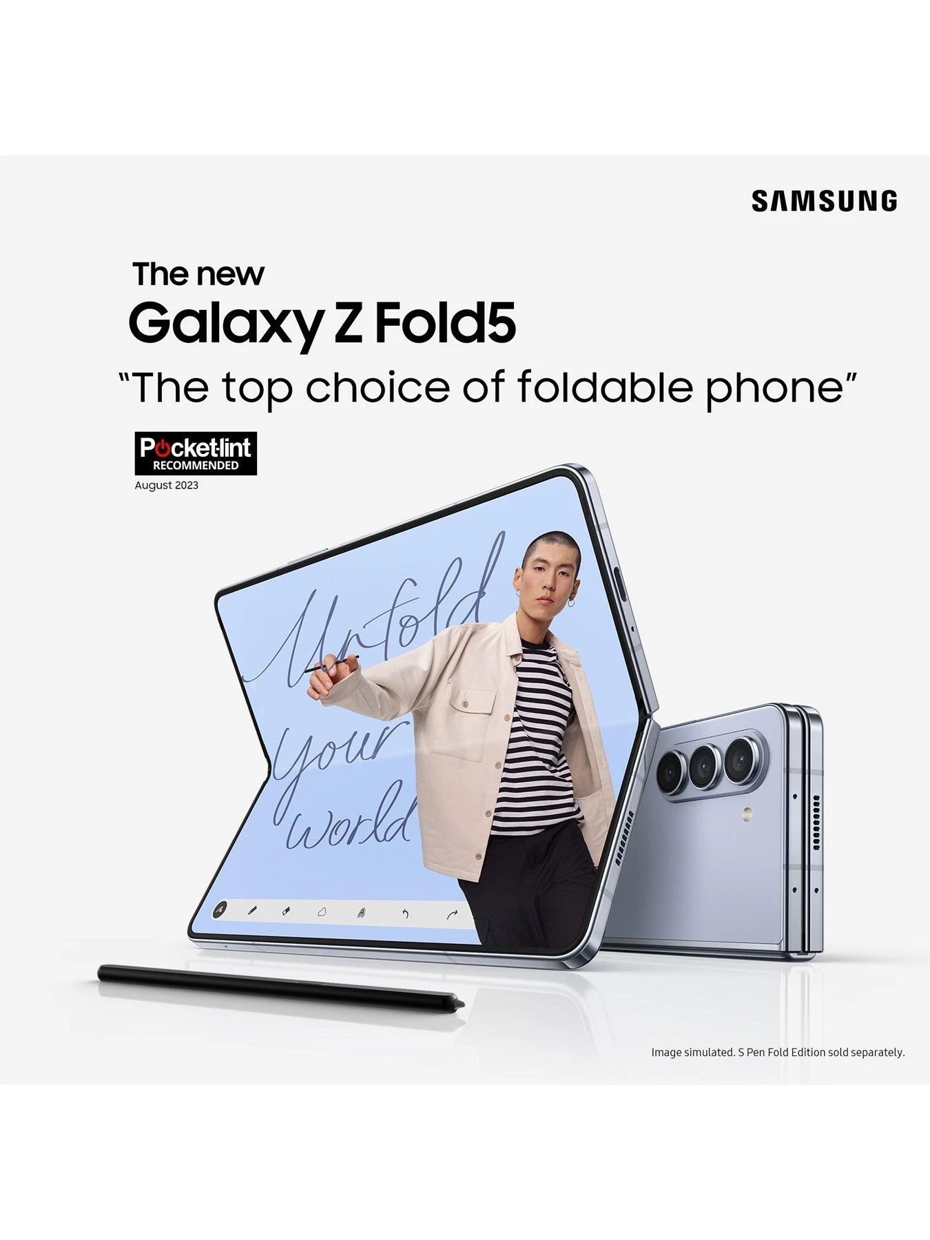 Samsung Galaxy Z Fold 5 - 256GB - Icy Blue 6 Samsung Galaxy Z Fold 5 - 256GB - Icy Blue - Image 4