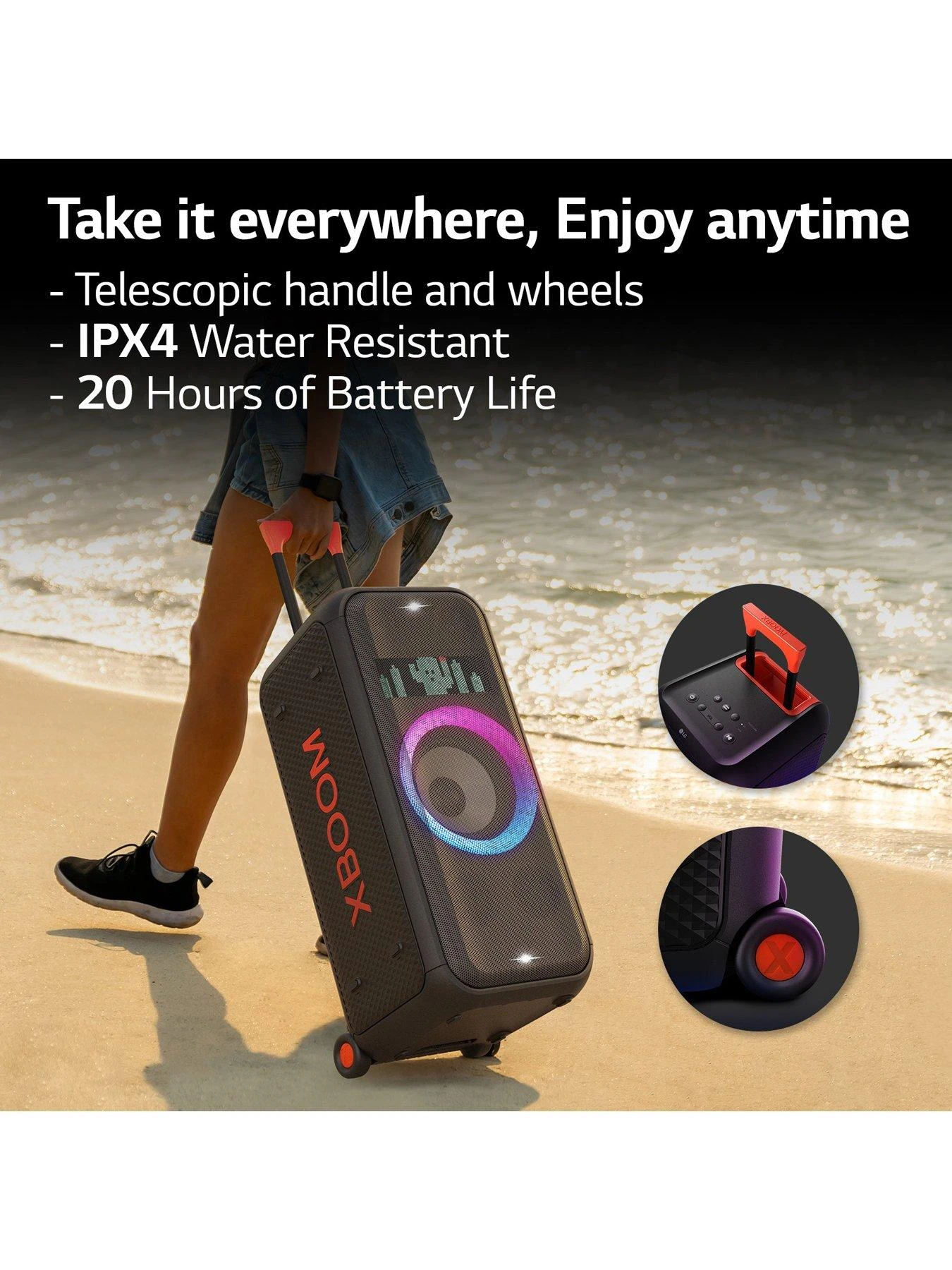 LG XBOOM XL7S Party Speaker With Customisable LED Display And Party Lighting 7 LG XBOOM XL7S Party Speaker With Customisable LED Display And Party Lighting - Image 5