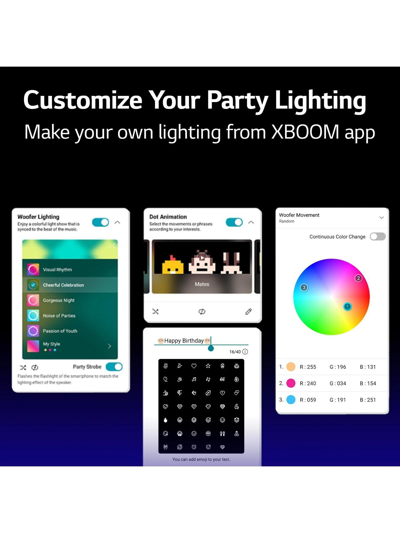 LG XBOOM XL7S Party Speaker With Customisable LED Display And Party Lighting 9 LG XBOOM XL7S Party Speaker With Customisable LED Display And Party Lighting - Image 7