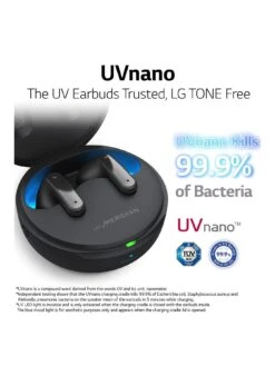 LG TONE Free UFP9 Plug And Wireless True Wireless Bluetooth UVnano Earbuds -NARA Computer Shop VONKM SQ2 0000000004 BLACK SLb