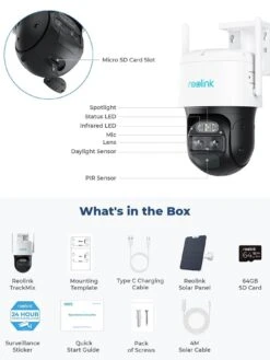 Reolink TRACKMIX 2K WiFi Battery & Solar Kit +64GB SD Card -NARA Computer Shop VOOJF SQ7 0000000013 WHITE SLd3