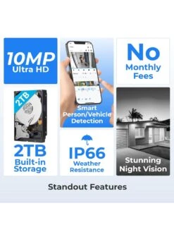 Reolink 10MP NVR Kit 8ch 4 X Dome Cameras & 2TB Storage -NARA Computer Shop VOOJM SQ6 0000000013 WHITE SLd2