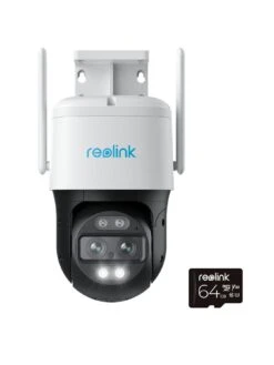 Reolink TrackMix 4K Wi-Fi Dual-Lens PTZ Camera With Motion Tracking + 64GB SD Card