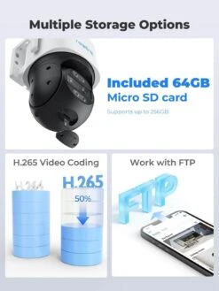 Reolink TrackMix 4K Wi-Fi Dual-Lens PTZ Camera With Motion Tracking + 64GB SD Card -NARA Computer Shop VOOJR SQ6 0000000013 WHITE SLd2