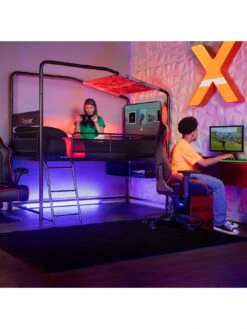 X Rocker Contra Mid-Sleeper Reversible Gaming Bunk Bed -NARA Computer Shop VOXO6 SQ3 0000000004 BLACK SLd