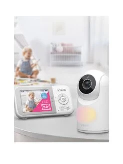 VTech VM3263 2.8 Inch Digital Video Baby Monitor With Adjustable Camera And Night Light -NARA Computer Shop VP3UR SQ3 0000000013 WHITE SLa