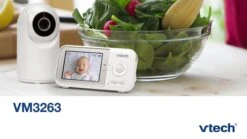VTech VM3263 2.8 Inch Digital Video Baby Monitor With Adjustable Camera And Night Light -NARA Computer Shop VP3UR SQ8 0000000013 WHITE DVvL