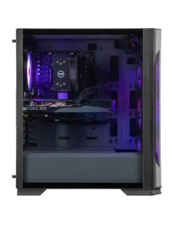 PCSpecialist Fusion R60 Gaming Desktop Bundle - RTX 4060, AMD Ryzen 5, 16GB RAM, 1TB SSD With 23.8in MSI Monitor, Keyboard & Mouse -NARA Computer Shop VPPX2 SQ3 0000000004 BLACK SLa