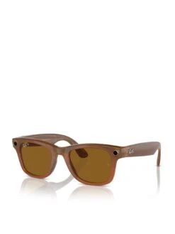 Ray-Ban | Meta Wayfarer (Standard) Smart Glasses - Shiny Caramel Transparent, Polarised Brown -NARA Computer Shop VQ2VM SQ3 0000000099 N A SLa