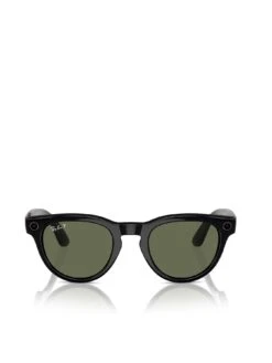 Ray-Ban | Meta Headliner (Standard) Smart Glasses - Shiny Black, Polarised G15 Green