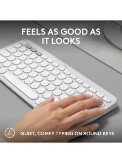 Logitech Pebble Keys 2 K380s, Multi-Device Bluetooth Wireless Keyboard, Slim And Portable - Off White -NARA Computer Shop VQ3D4 SQ5 0000000013 WHITE SLd1
