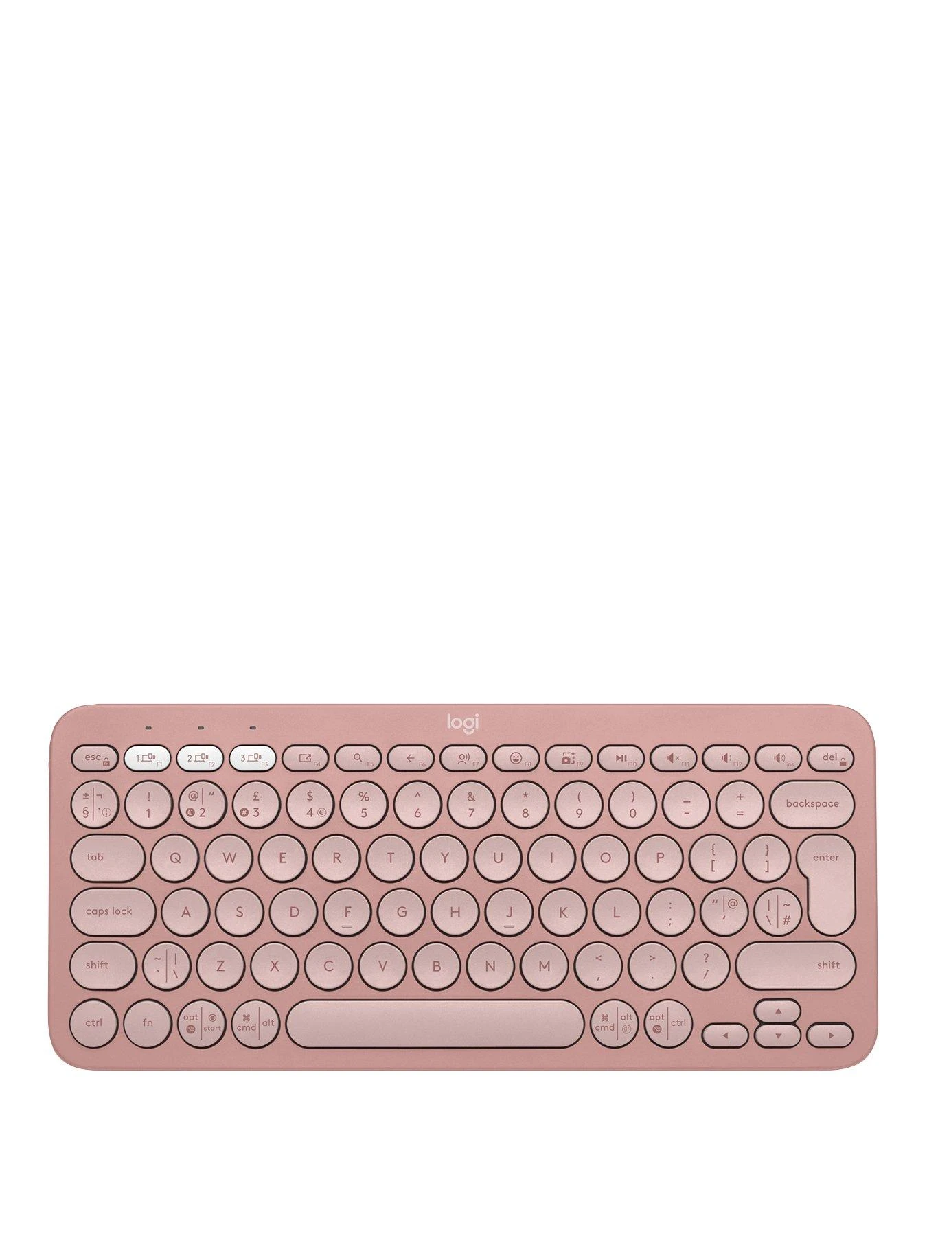 Logitech Pebble Keys 2 K380s, Multi-Device Bluetooth Wireless Keyboard, Slim And Portable - Rose 3 Logitech Pebble Keys 2 K380s, Multi-Device Bluetooth Wireless Keyboard, Slim And Portable - Rose
