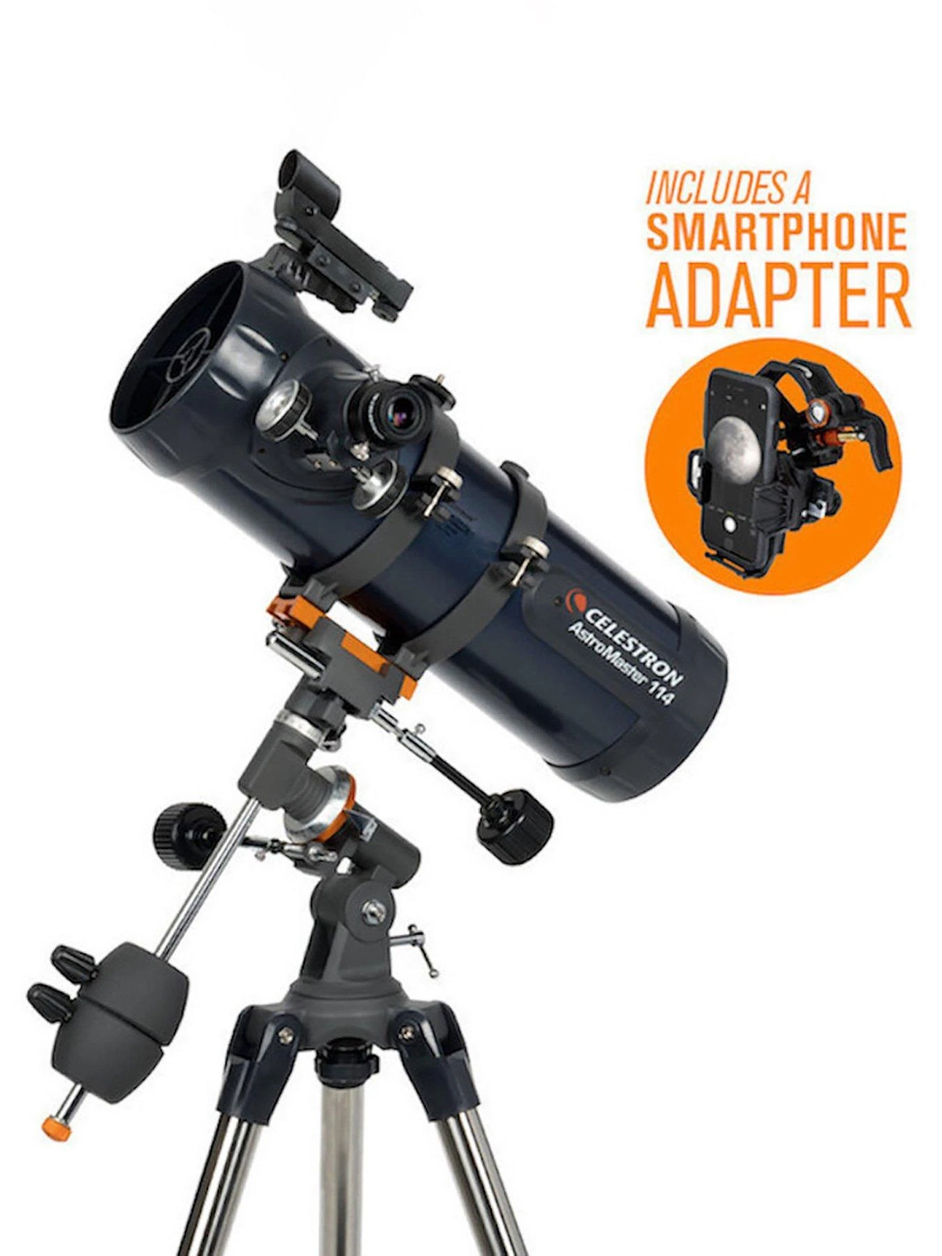 Celestron Astromaster 114EQ With Smartphone Adapter 4 Celestron Astromaster 114EQ With Smartphone Adapter - Image 2