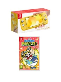 Nintendo Switch Lite Yellow Console With & WarioWare: Move It!