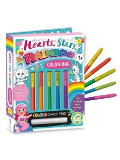 Hearts, Stars, Rainbows Colouring Book & Pen Set -NARA Computer Shop VS2OK SQ3 0000000099 N A SLd